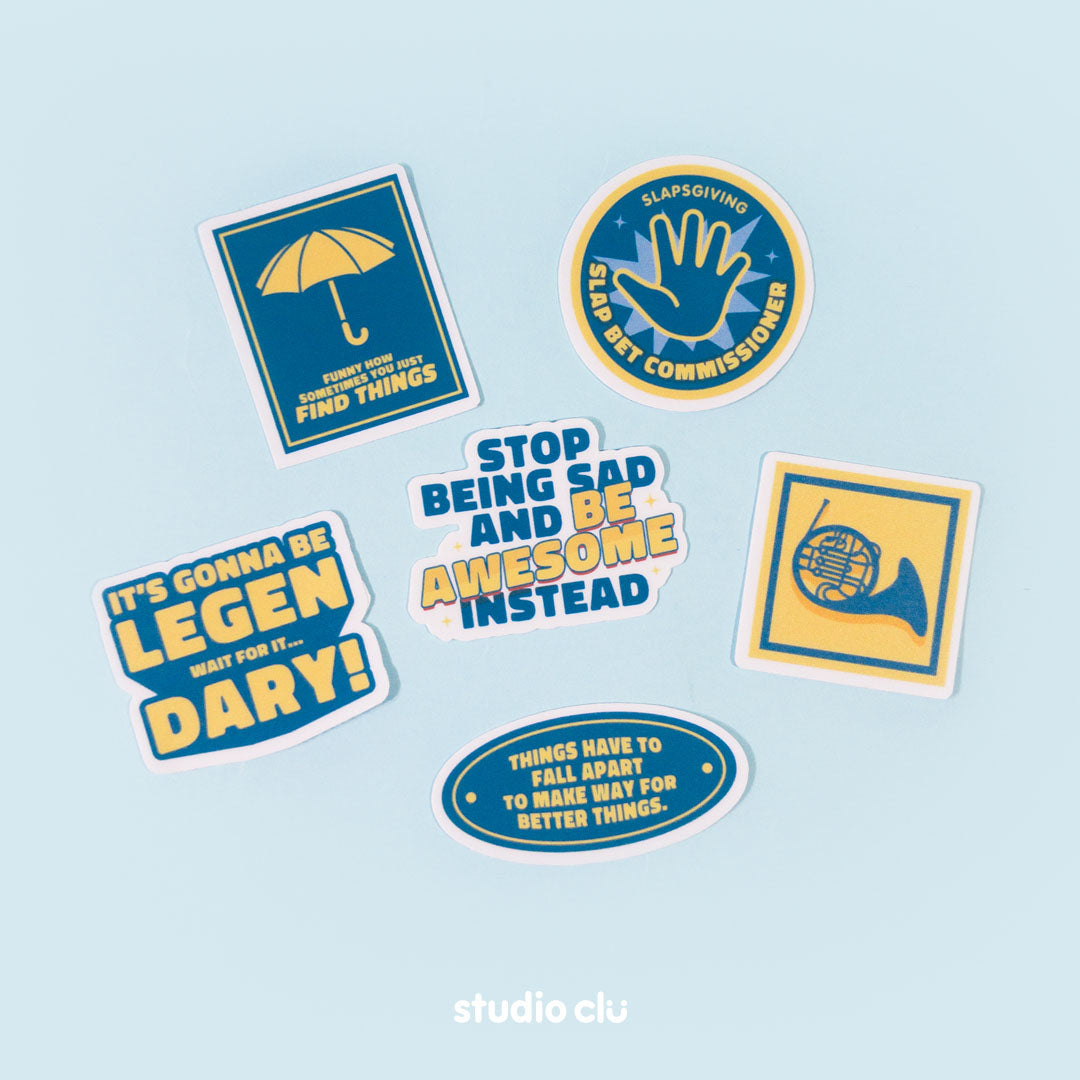 How I Met Your Mother Series Fan Art Waterproof Sticker Set