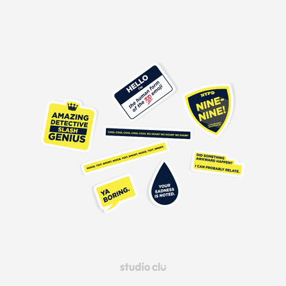 Brooklyn Nine-Nine Series Fan Art Waterproof Sticker Set