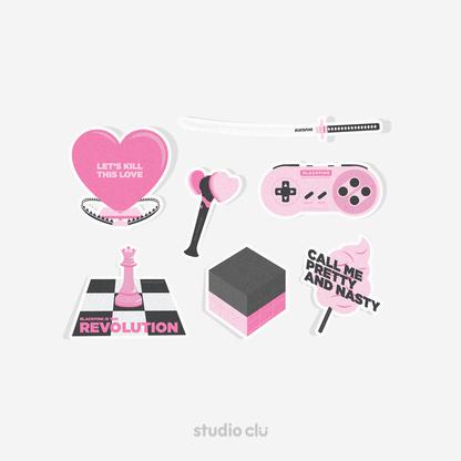 BLACKPINK KPOP Fan Art Waterproof Sticker Set