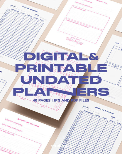 Undated Planners Digital & Printable