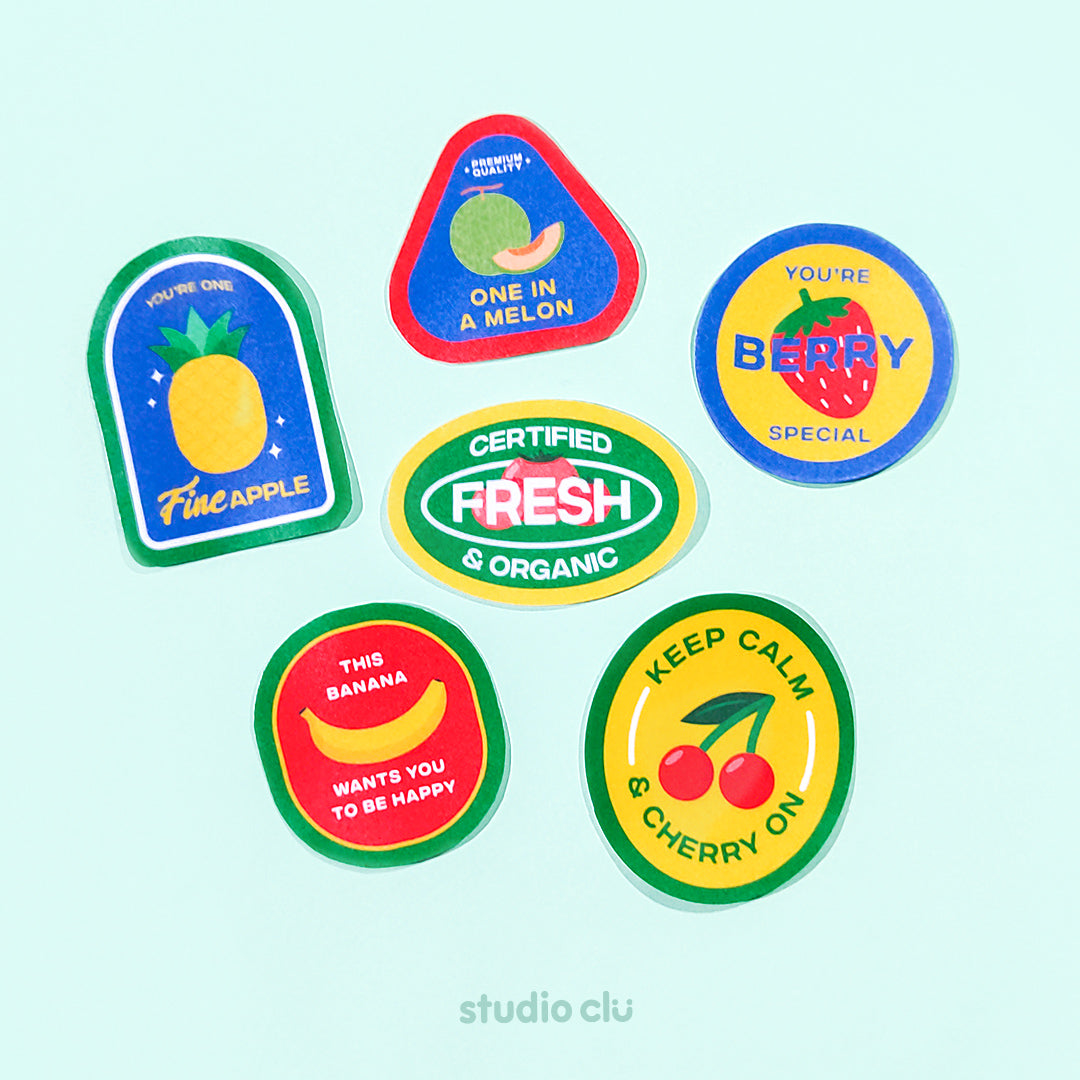 Fresh Fruits Waterproof Sticker Set