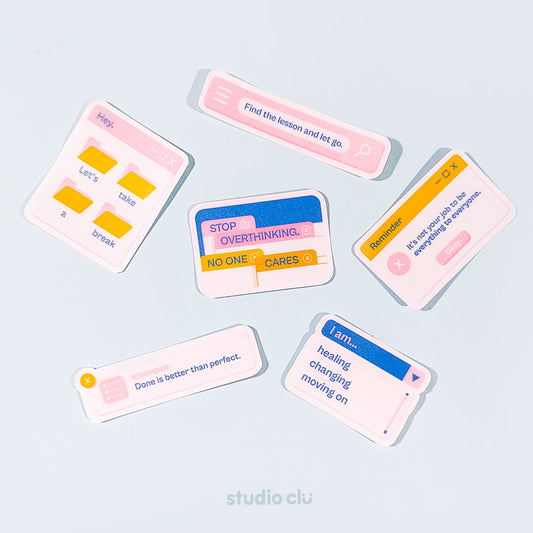 Daily Reminders Waterproof Sticker Set