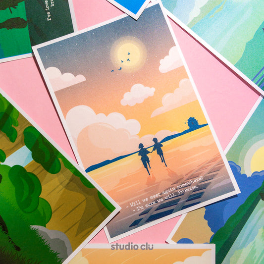 Ghibli Fan Art Print Postcards