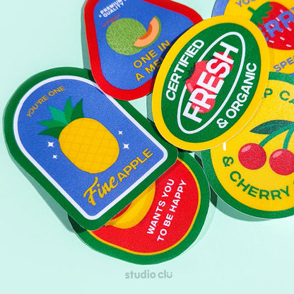 Fresh Fruits Waterproof Sticker Set