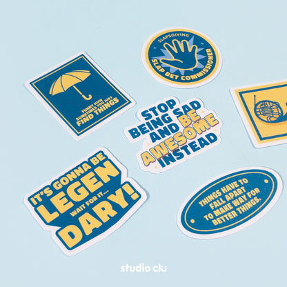 How I Met Your Mother Series Fan Art Waterproof Sticker Set