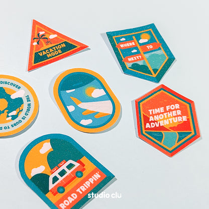 Going Places Travel Art Waterproof Sticker Set