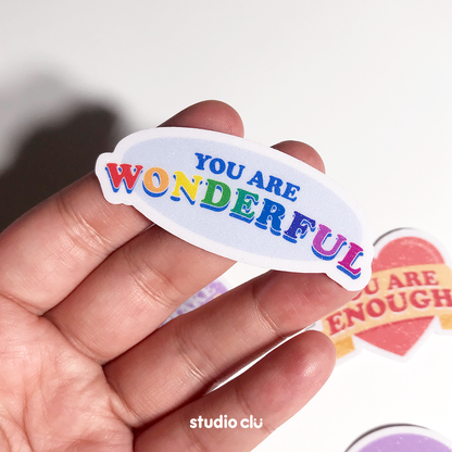 Just You Art Quotes Waterproof Sticker Set