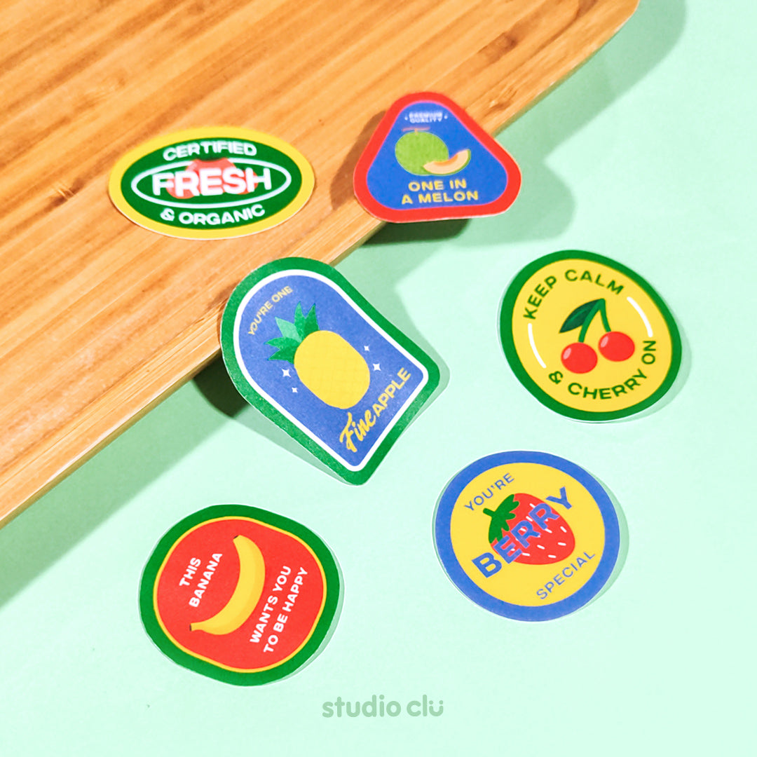 Fresh Fruits Waterproof Sticker Set