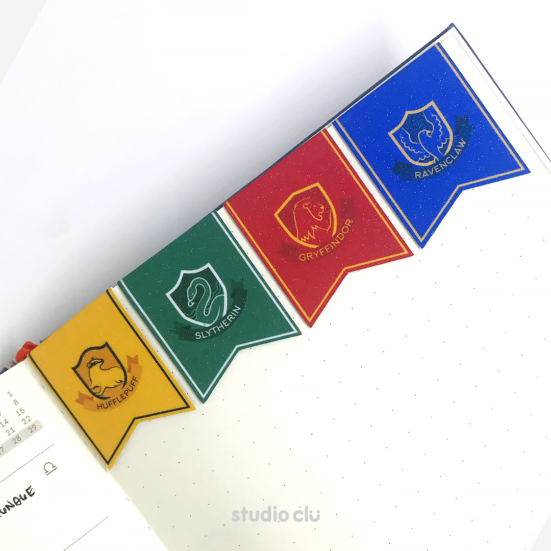 Harry Potter Hogwarts Houses Fan Art Magnetic Bookmarks