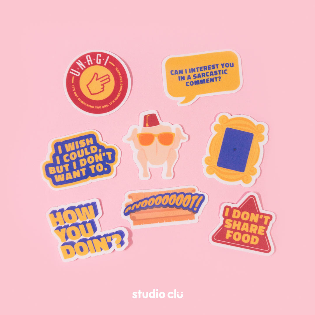 FRIENDS Series Fan Art Waterproof Sticker Set