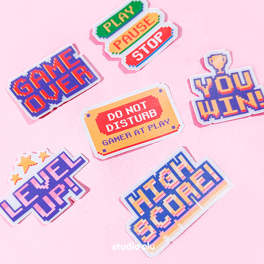 Retro Gamer Waterproof Sticker Set