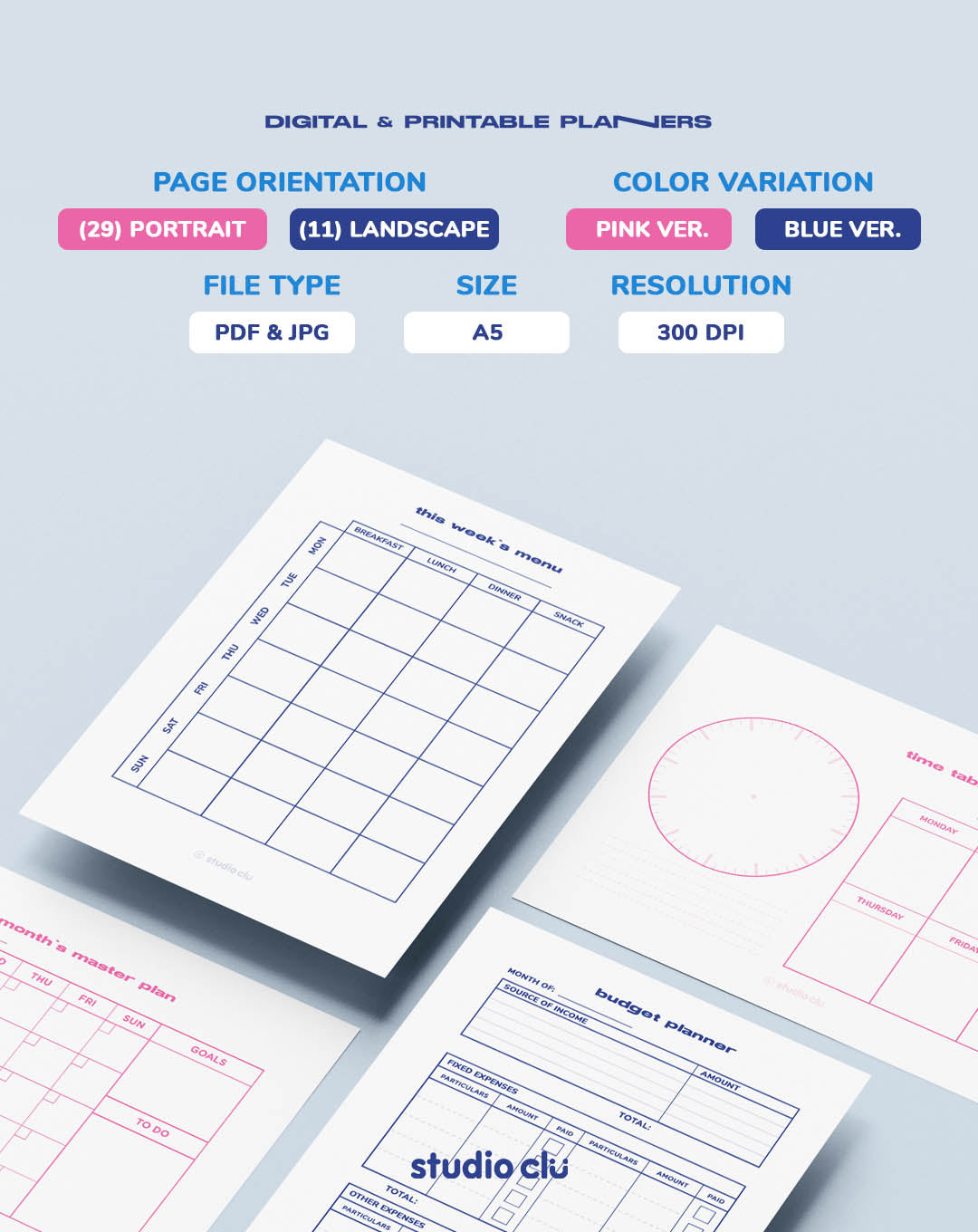 Undated Planners Digital & Printable