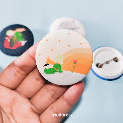 The Little Prince 1.75" Fan Art Button Pin Badge