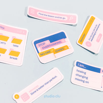 Daily Reminders Waterproof Sticker Set