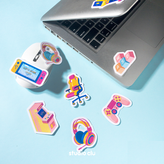 Gamer Computer Art Waterproof Sticker Set