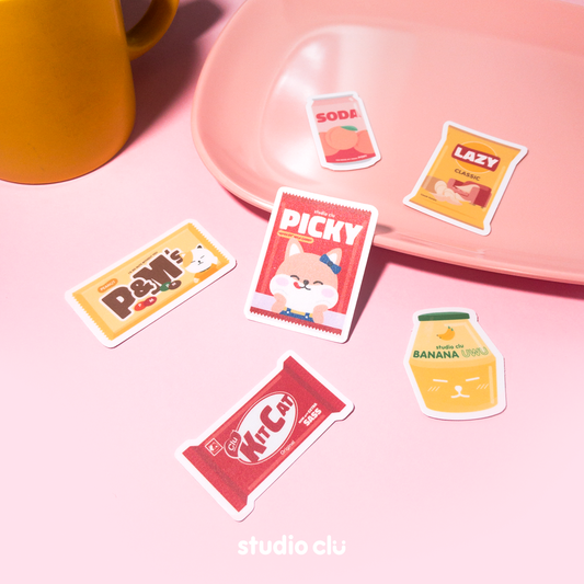 Snacks Art Waterproof Sticker Set