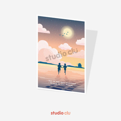 Ghibli Fan Art Print Postcards