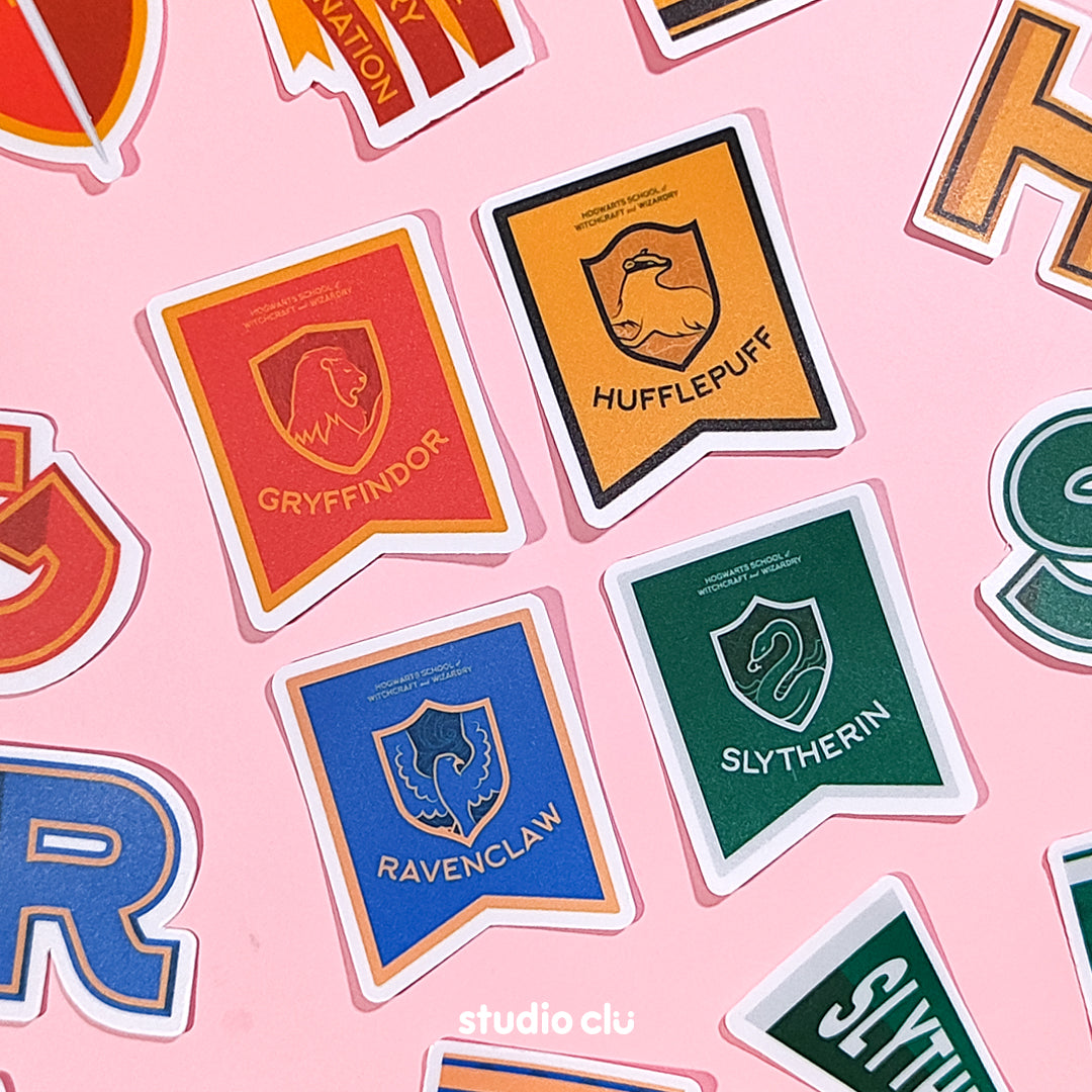 Harry Potter Hogwarts Houses Waterproof Sticker Set