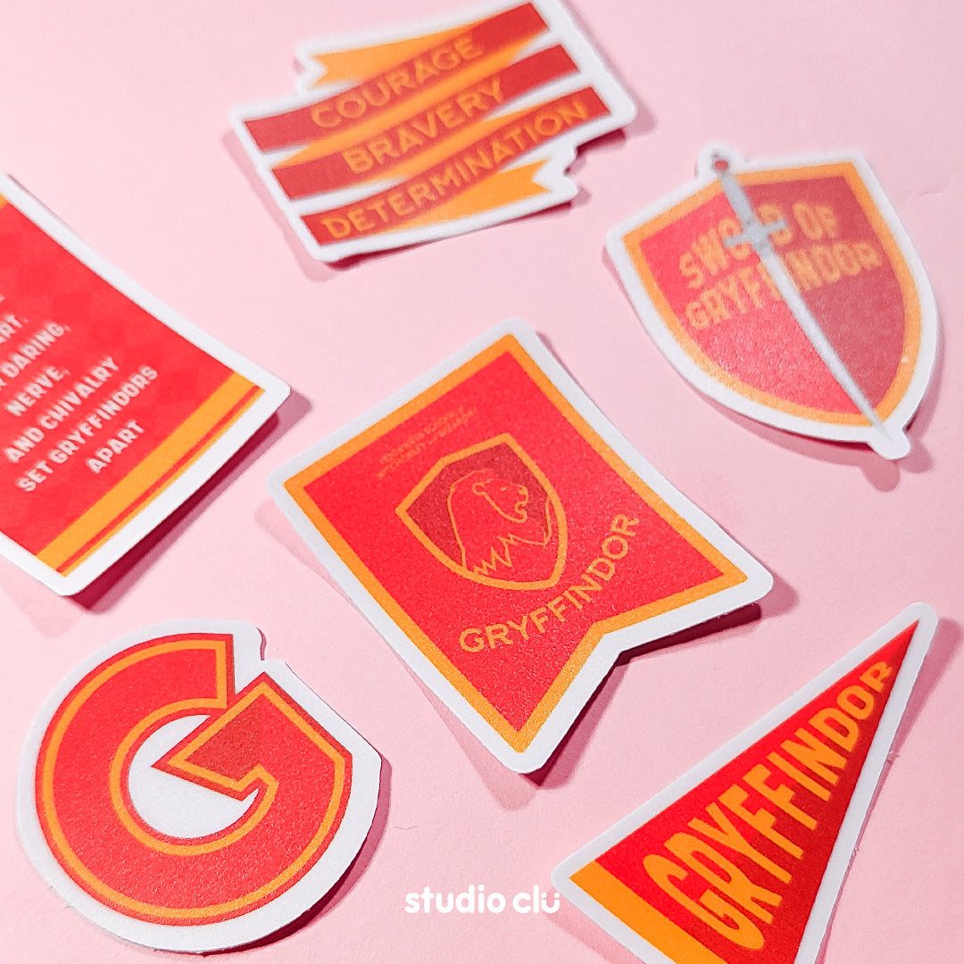 Harry Potter Hogwarts Houses Waterproof Sticker Set