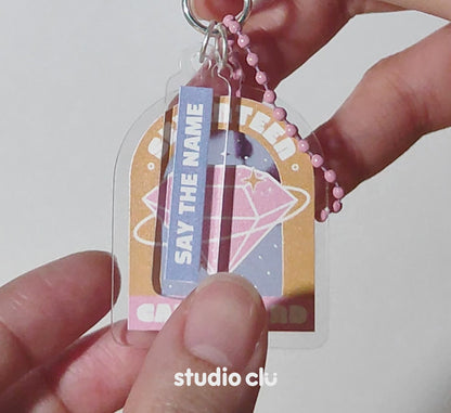 KPOP Fan Art Acrylic Charm Chain Keyrings