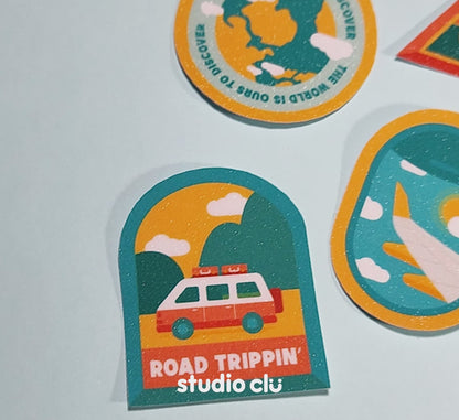 Going Places Travel Art Waterproof Sticker Set