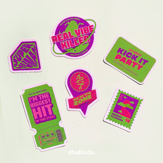 NCT 127 KPOP Fan Art Waterproof Sticker Set